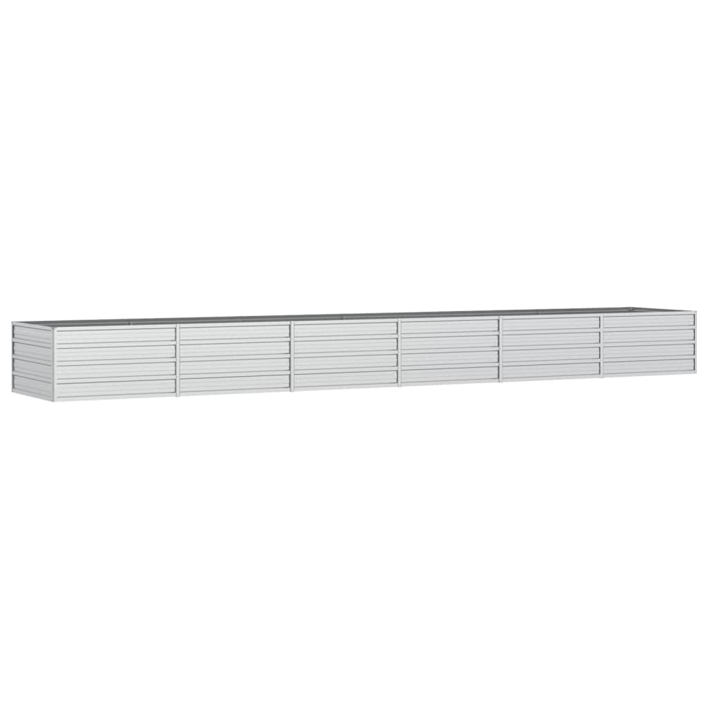 vidaXL Strat înălțat de grădină argintiu 480x40x45 cm oțel galvanizat vidaXL Strat înălțat de grădină argintiu 480x40x45 cm oțel galvanizat