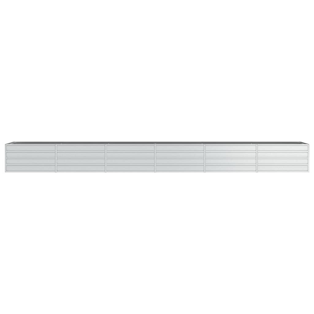 vidaXL Strat înălțat de grădină argintiu 480x40x45 cm oțel galvanizat vidaXL Strat înălțat de grădină argintiu 480x40x45 cm oțel galvanizat