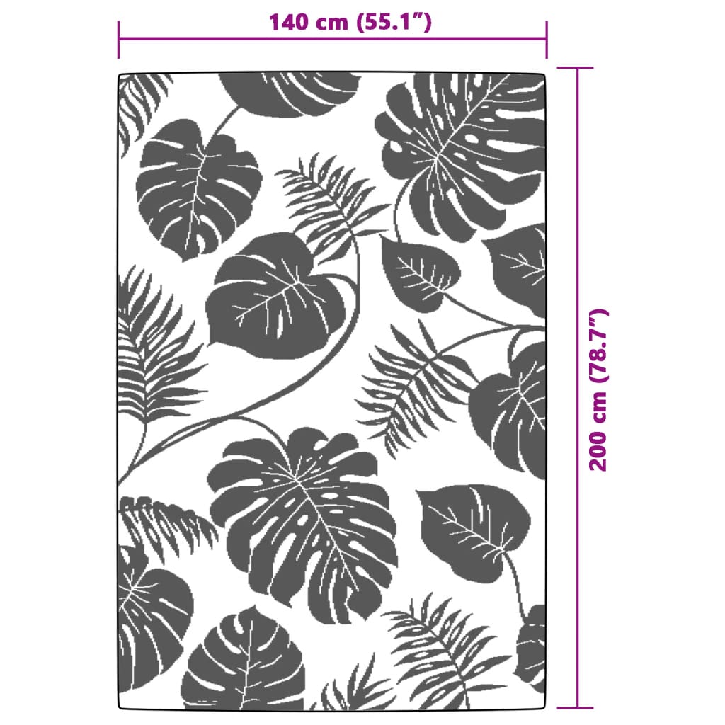 vidaXL Covor de exterior, ARAKIL verde, 140x200 cm, PP vidaXL Covor de exterior, ARAKIL verde, 140x200 cm, PP