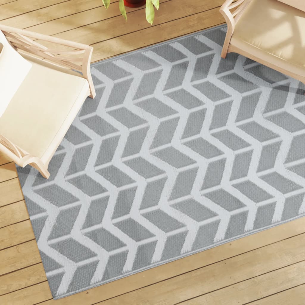 vidaXL Covor de exterior, ARAKIL gri, 140x200 cm, PP vidaXL Covor de exterior, ARAKIL gri, 140x200 cm, PP