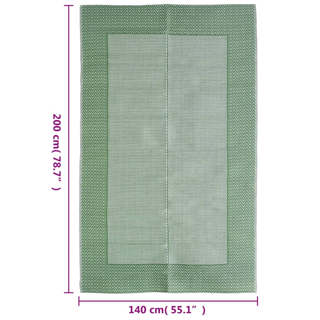 vidaXL Covor de exterior, ARAKIL verde, 140x200 cm, PP vidaXL Covor de exterior, ARAKIL verde, 140x200 cm, PP