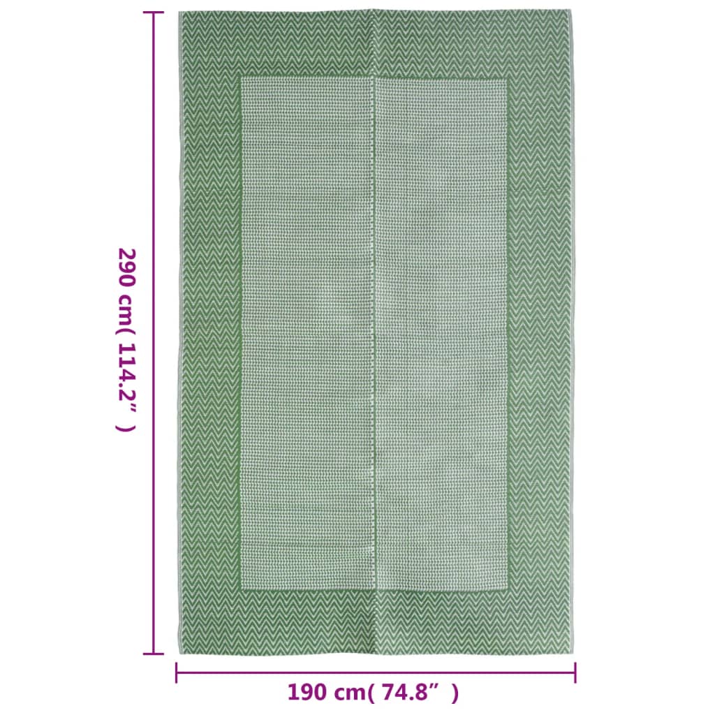 vidaXL Covor de exterior, ARAKIL verde, 190x290 cm, PP vidaXL Covor de exterior, ARAKIL verde, 190x290 cm, PP