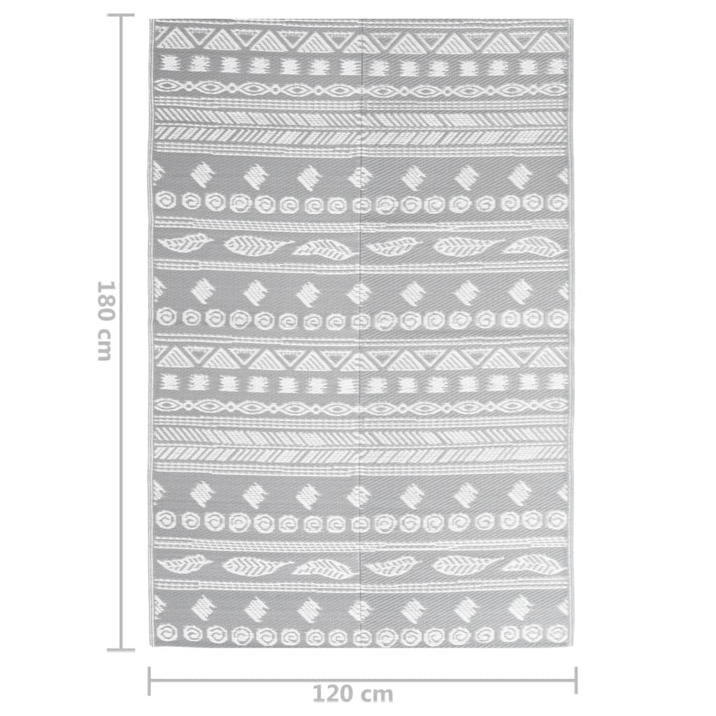 vidaXL Covor de exterior, ARAKIL gri, 120x180 cm, PP vidaXL Covor de exterior, ARAKIL gri, 120x180 cm, PP