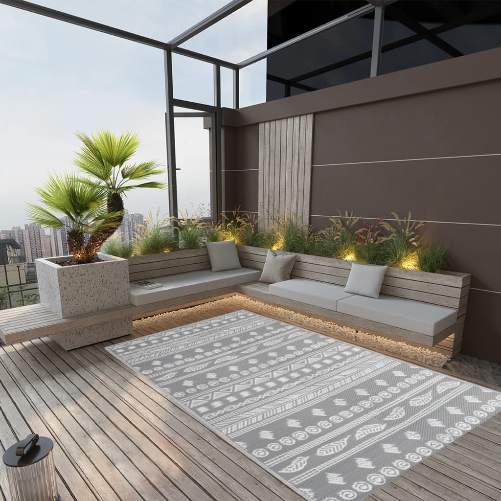 vidaXL Covor de exterior, ARAKIL gri, 120x180 cm, PP vidaXL Covor de exterior, ARAKIL gri, 120x180 cm, PP