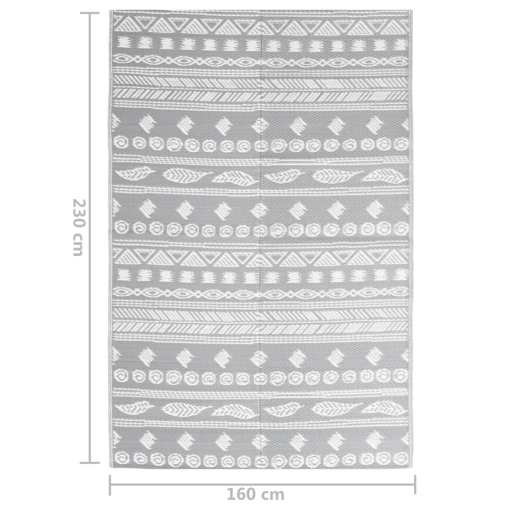 vidaXL Covor de exterior, ARAKIL gri, 160 x 230 cm, PP vidaXL Covor de exterior, ARAKIL gri, 160 x 230 cm, PP