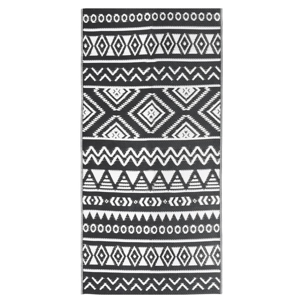 vidaXL Covor de exterior, ARAKIL negru, 80x150 cm, PP vidaXL Covor de exterior, ARAKIL negru, 80x150 cm, PP