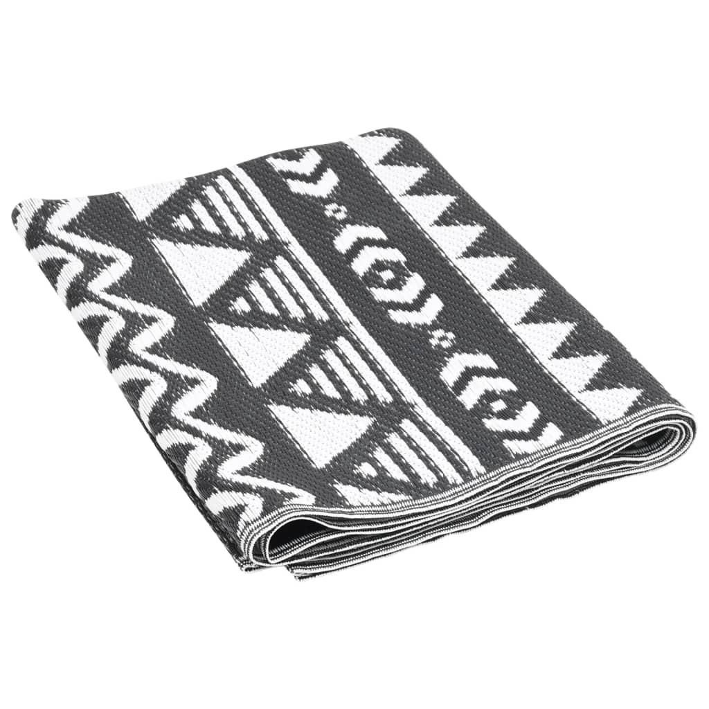 vidaXL Covor de exterior, ARAKIL negru, 80x150 cm, PP vidaXL Covor de exterior, ARAKIL negru, 80x150 cm, PP