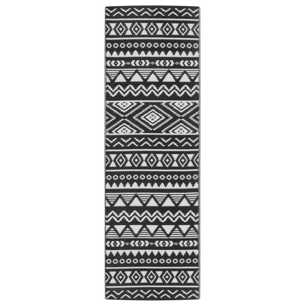 vidaXL Covor de exterior, ARAKIL negru, 80x250 cm, PP