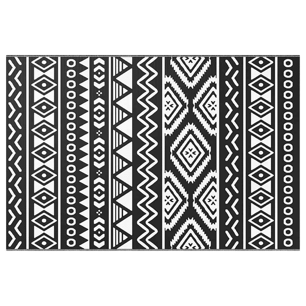 vidaXL Covor de exterior, ARAKIL negru, 120x180 cm, PP vidaXL Covor de exterior, ARAKIL negru, 120x180 cm, PP