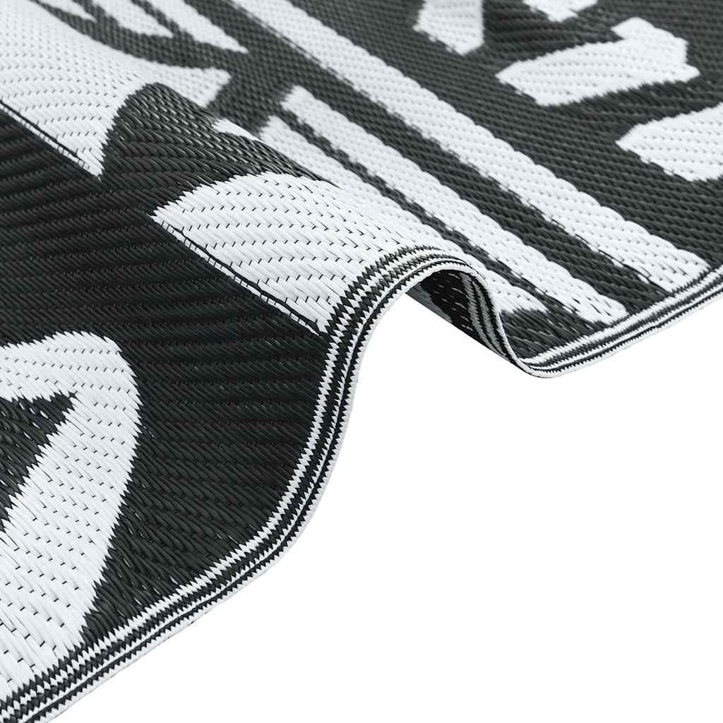 vidaXL Covor de exterior, ARAKIL negru, 120x180 cm, PP vidaXL Covor de exterior, ARAKIL negru, 120x180 cm, PP