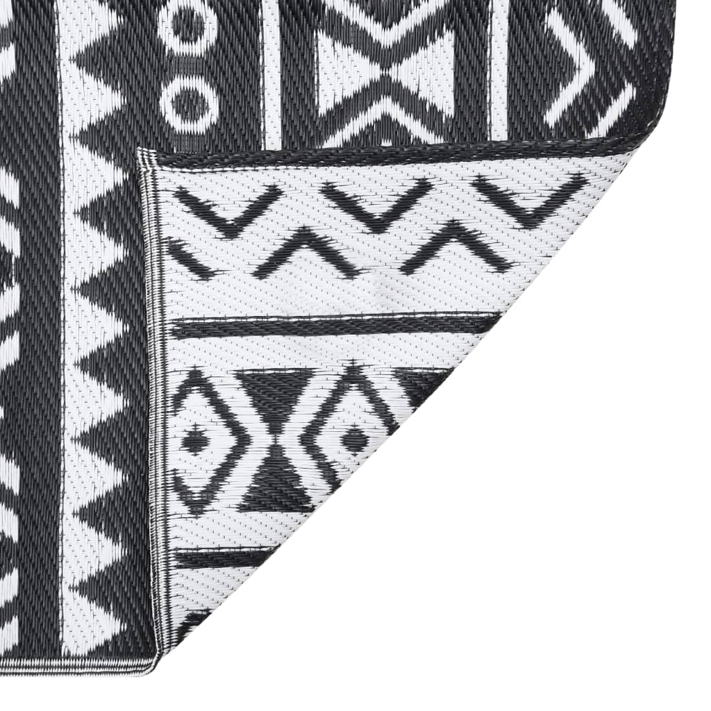 vidaXL Covor de exterior, ARAKIL negru, 140x200 cm, PP vidaXL Covor de exterior, ARAKIL negru, 140x200 cm, PP