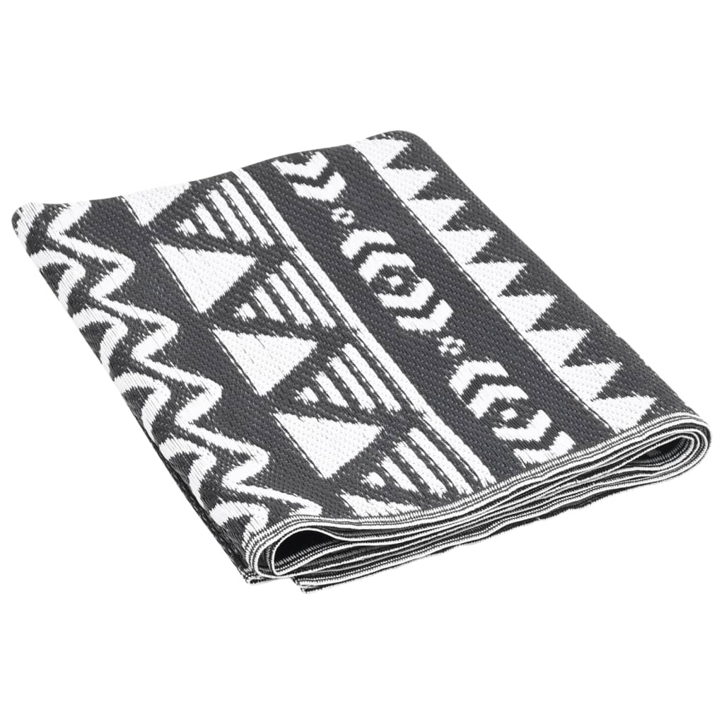 vidaXL Covor de exterior, ARAKIL negru, 140x200 cm, PP vidaXL Covor de exterior, ARAKIL negru, 140x200 cm, PP