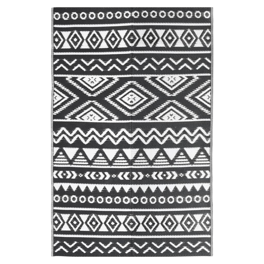 vidaXL Covor de exterior, ARAKIL negru, 190x290 cm, PP vidaXL Covor de exterior, ARAKIL negru, 190x290 cm, PP