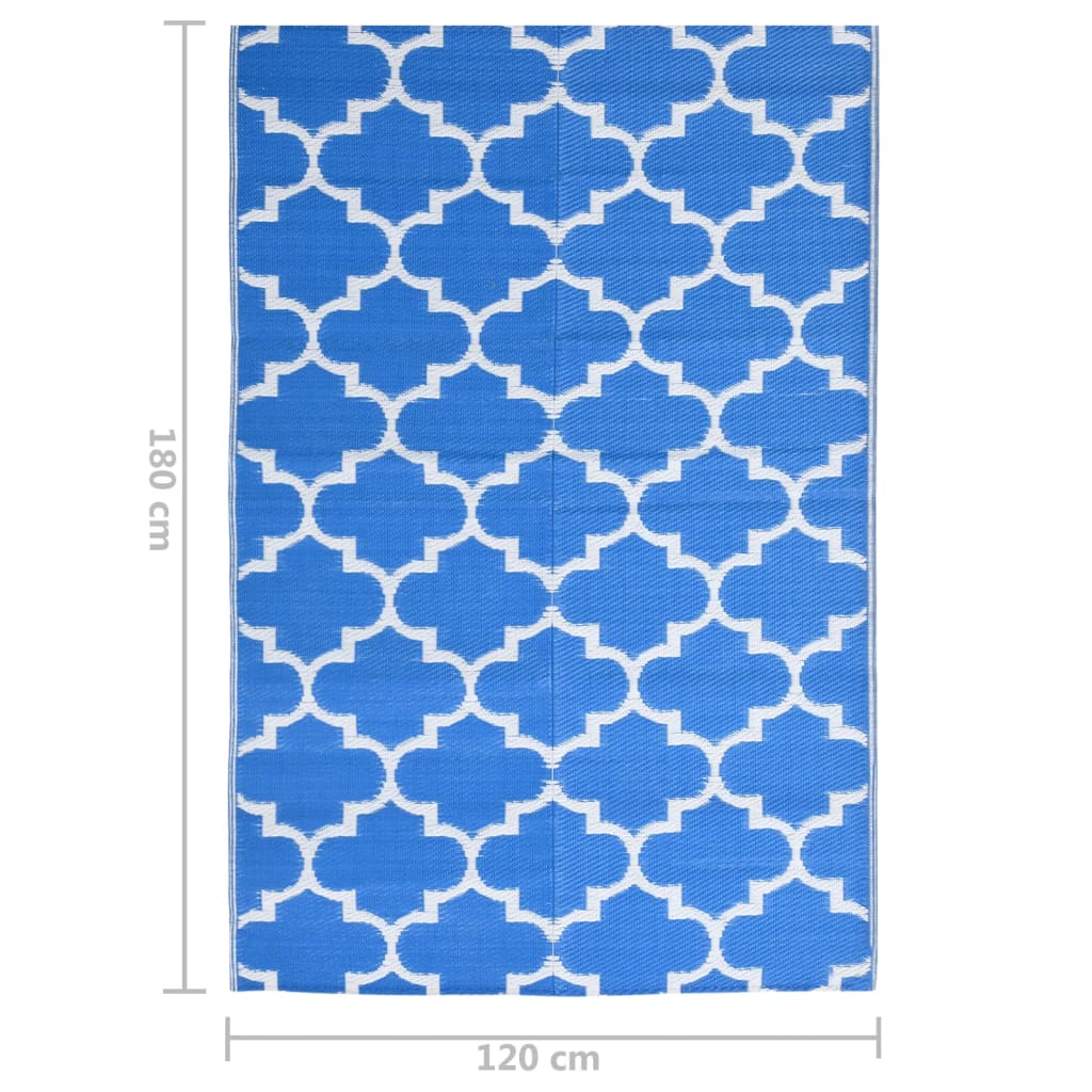 vidaXL Covor de exterior, ARAKIL albastru, 120x180 cm, PP vidaXL Covor de exterior, ARAKIL albastru, 120x180 cm, PP