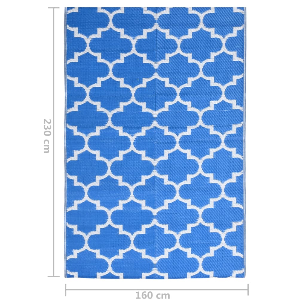 vidaXL Covor de exterior, ARAKIL albastru, 160x230 cm, PP vidaXL Covor de exterior, ARAKIL albastru, 160x230 cm, PP