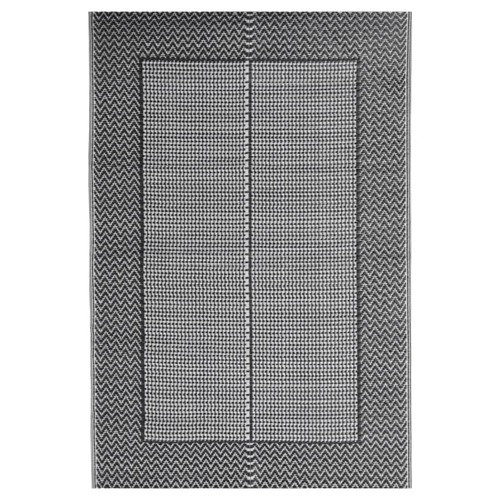 vidaXL Covor de exterior, ARAKIL negru, 140x200 cm, PP vidaXL Covor de exterior, ARAKIL negru, 140x200 cm, PP