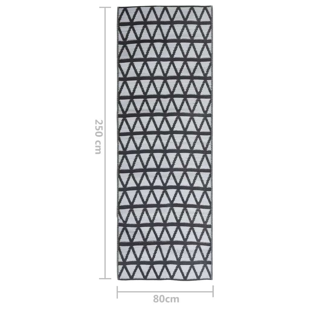 vidaXL Covor de exterior, ARAKIL negru, 80x250 cm vidaXL Covor de exterior, ARAKIL negru, 80x250 cm