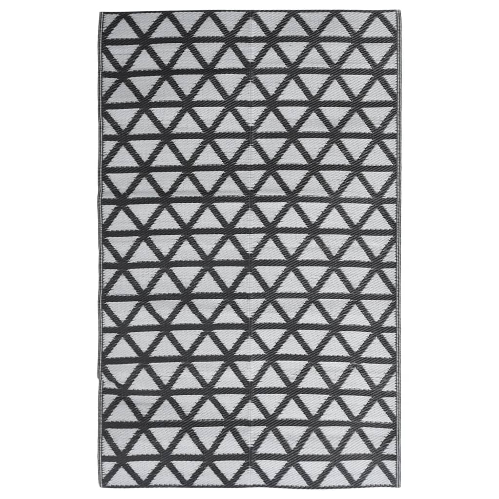 vidaXL Covor de exterior, ARAKIL negru, 140x200 cm, PP vidaXL Covor de exterior, ARAKIL negru, 140x200 cm, PP
