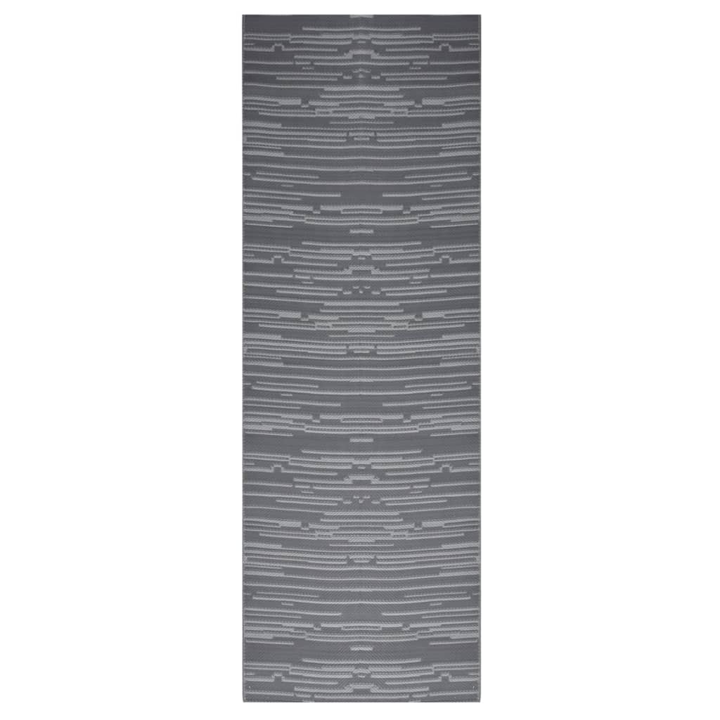 vidaXL Covor de exterior, ARAKIL antracit, 80x250 cm, PP vidaXL Covor de exterior, ARAKIL antracit, 80x250 cm, PP