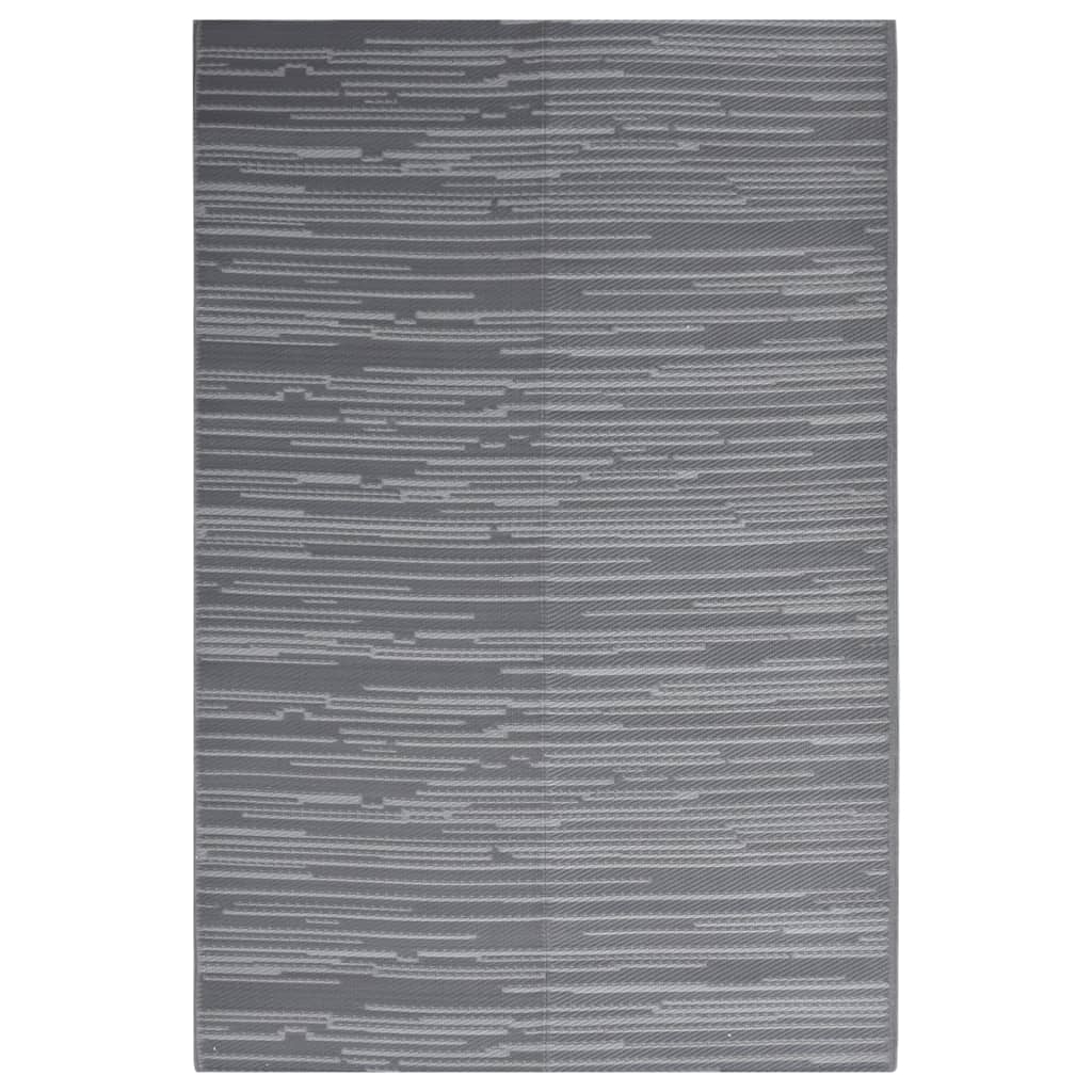 vidaXL Covor de exterior, ARAKIL antracit, 140x200 cm, PP vidaXL Covor de exterior, ARAKIL antracit, 140x200 cm, PP