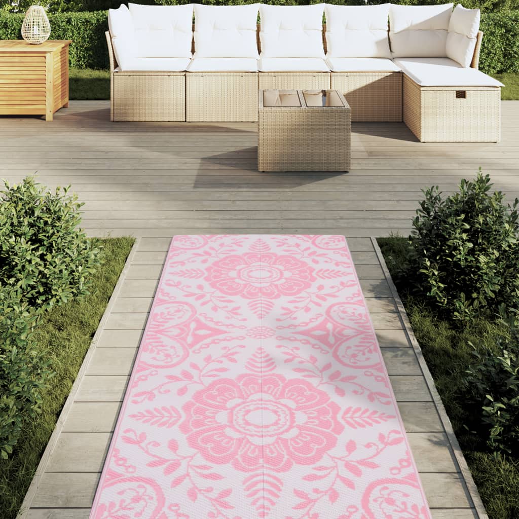 vidaXL Covor de exterior, ARAKIL roz, 80x250 cm, PP vidaXL Covor de exterior, ARAKIL roz, 80x250 cm, PP