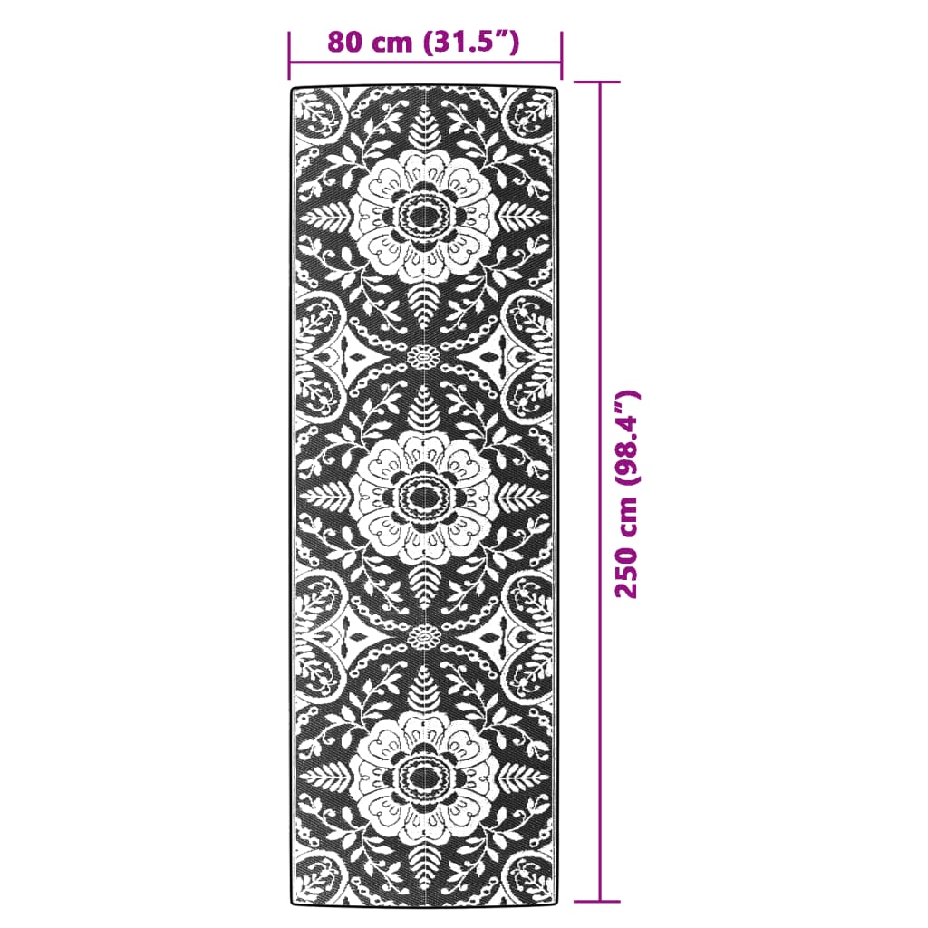 vidaXL Covor de exterior, ARAKIL roz, 80x250 cm, PP vidaXL Covor de exterior, ARAKIL roz, 80x250 cm, PP