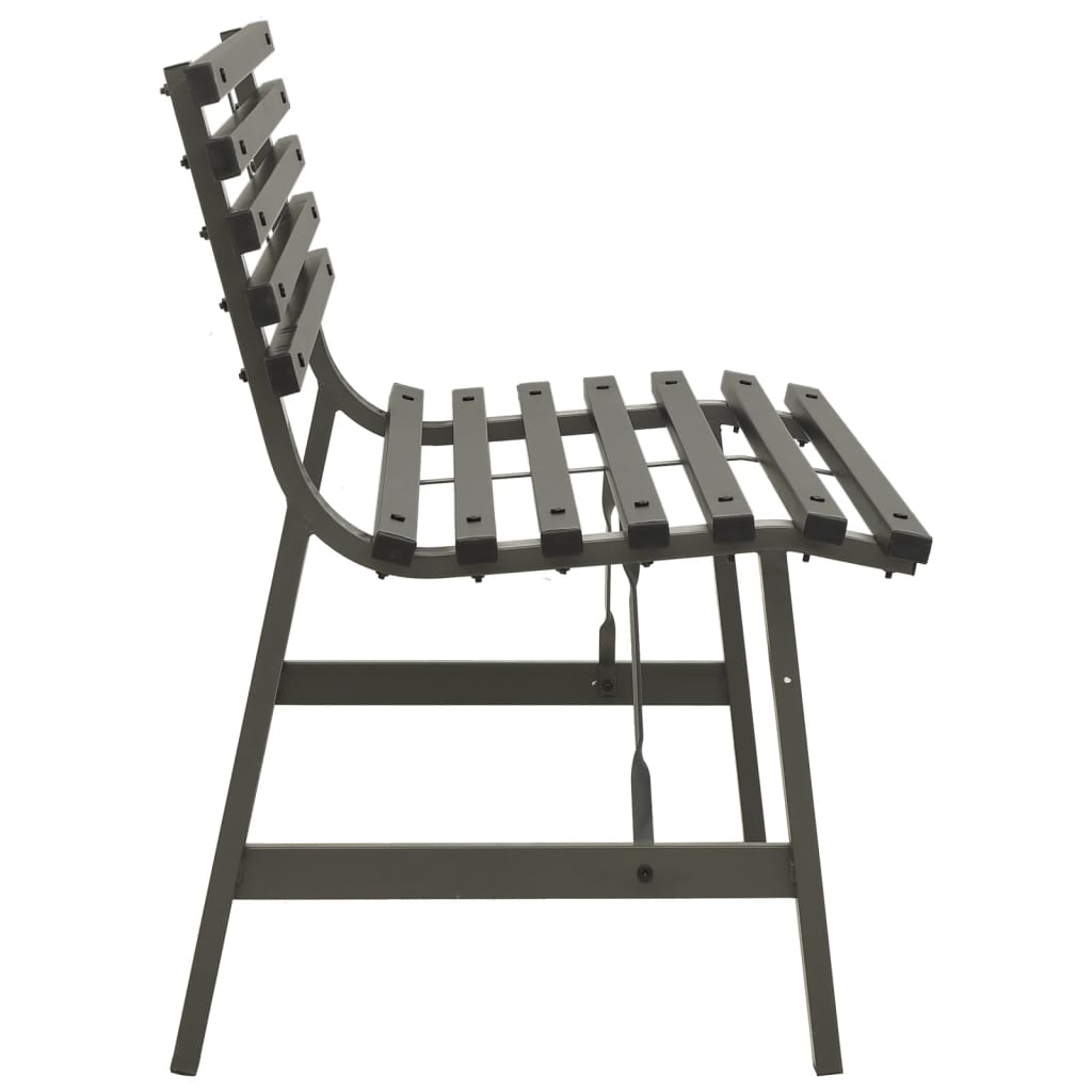 vidaXL Bancă de grădină, negru, 110 cm, oțel vidaXL Bancă de grădină, negru, 110 cm, oțel
