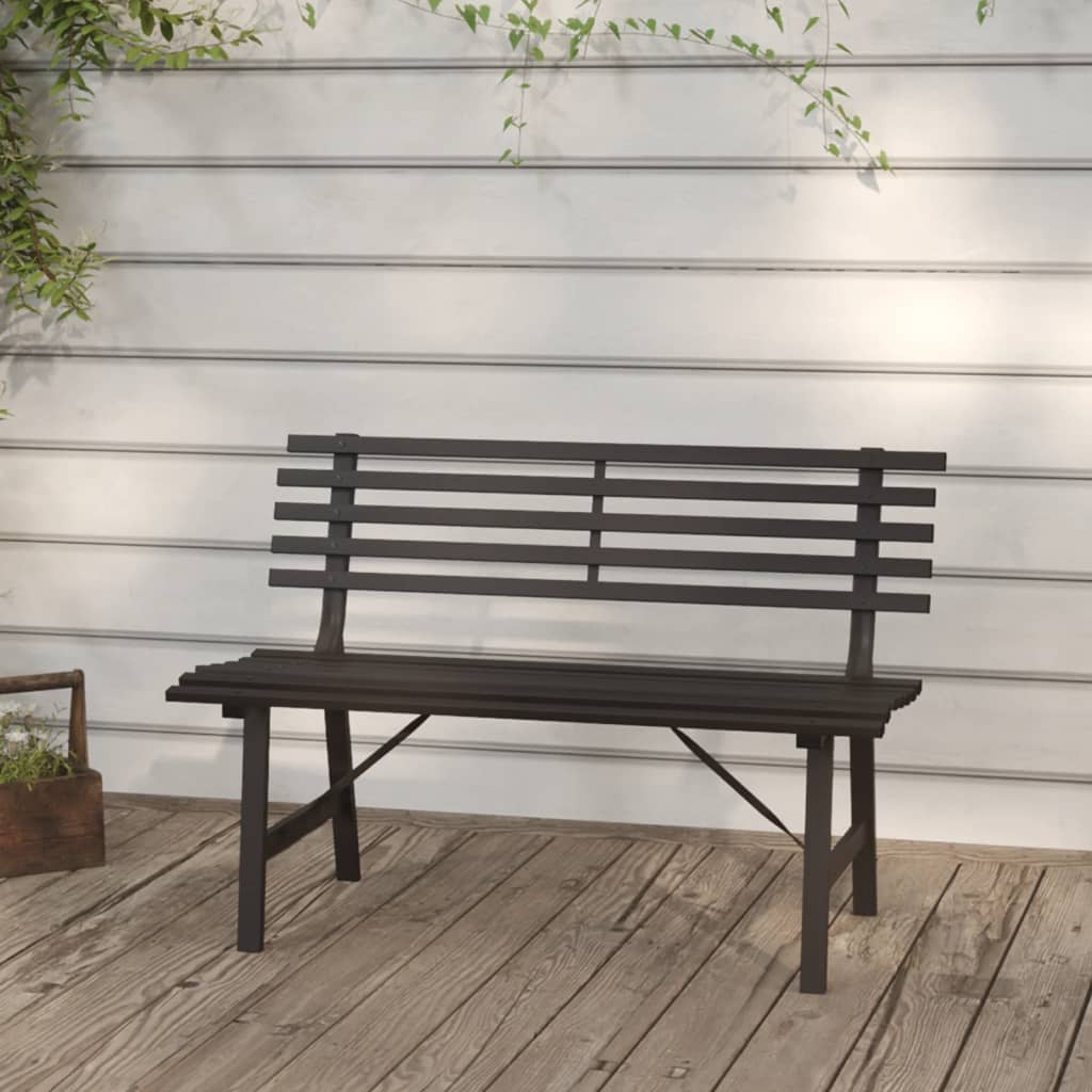 vidaXL Bancă de grădină, negru, 110 cm, oțel vidaXL Bancă de grădină, negru, 110 cm, oțel
