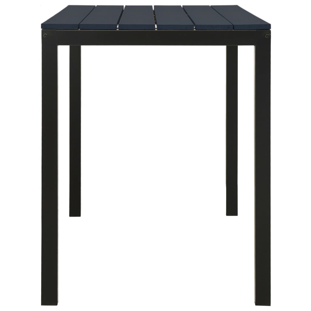vidaXL Set mobilier de grădină, 3 piese, negru, WPC și oțel vidaXL Set mobilier de grădină, 3 piese, negru, WPC și oțel