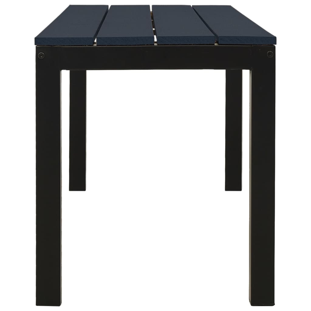 vidaXL Bancă de grădină, negru, 110 cm, oțel și WPC vidaXL Bancă de grădină, negru, 110 cm, oțel și WPC