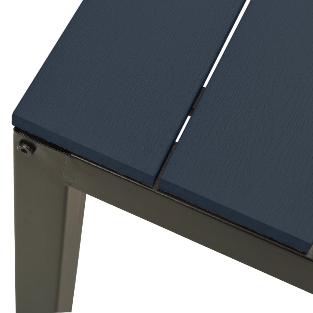 vidaXL Bancă de grădină, negru, 110 cm, oțel și WPC vidaXL Bancă de grădină, negru, 110 cm, oțel și WPC