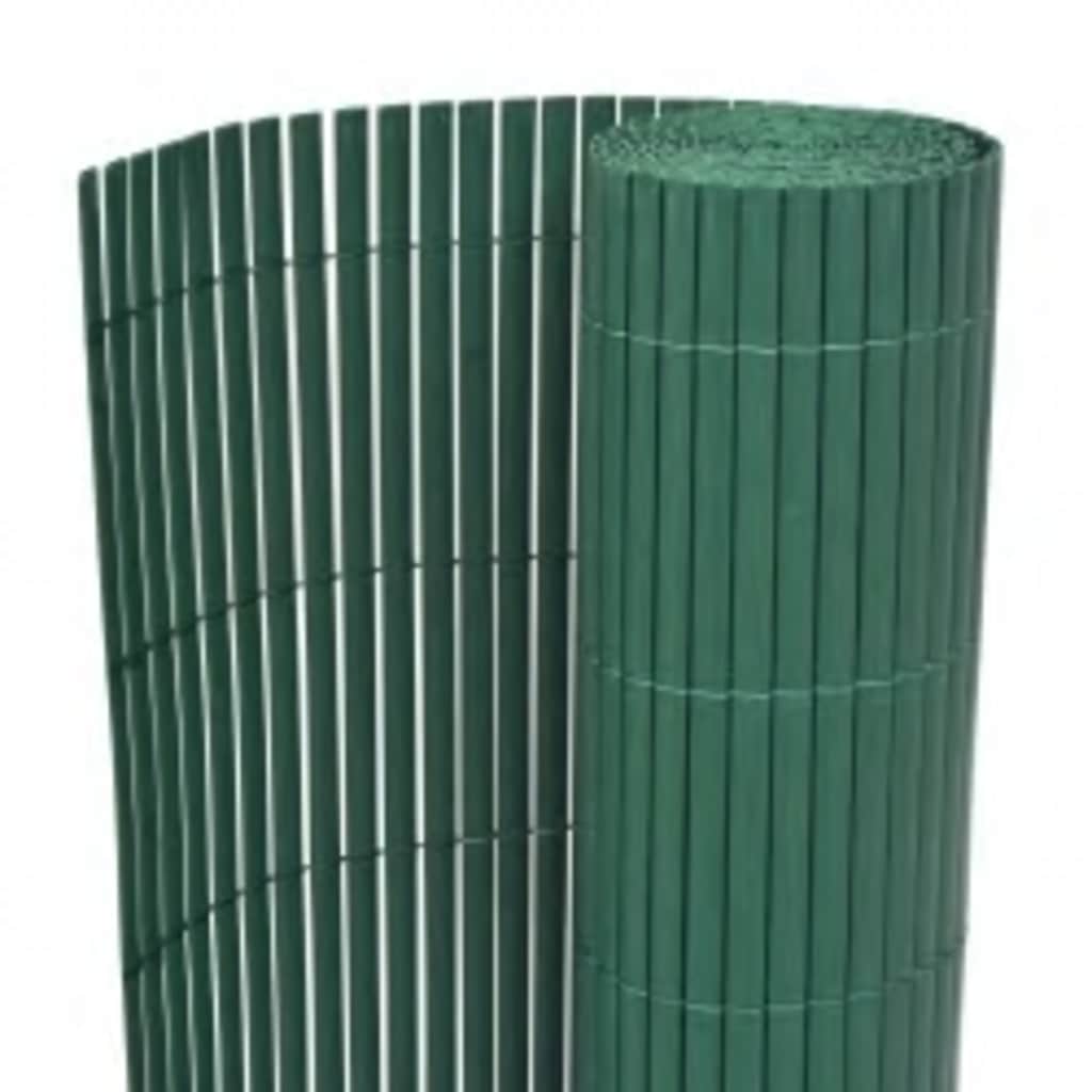 vidaXL Gard pentru grădină cu 2 fețe, verde, 90x400 cm