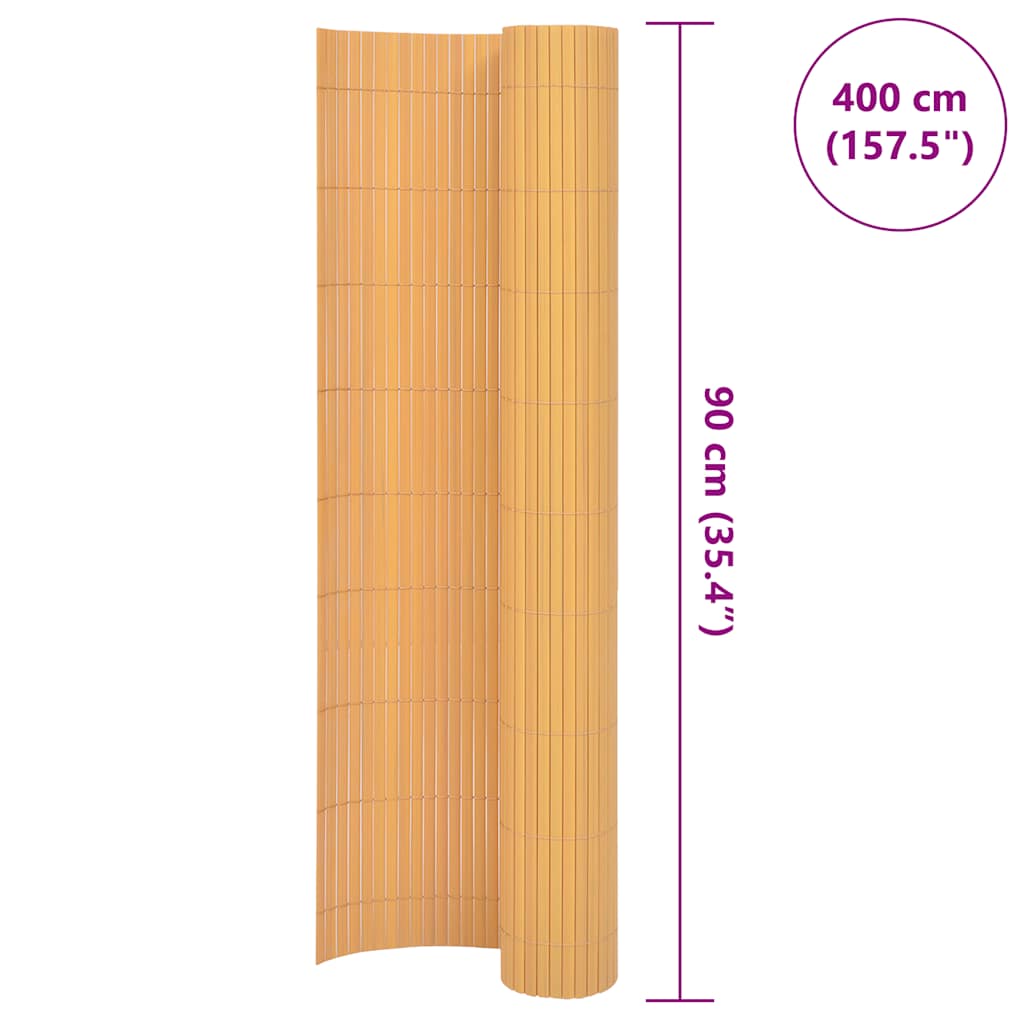 vidaXL Gard pentru grădină cu 2 fețe, galben, 90x400 cm