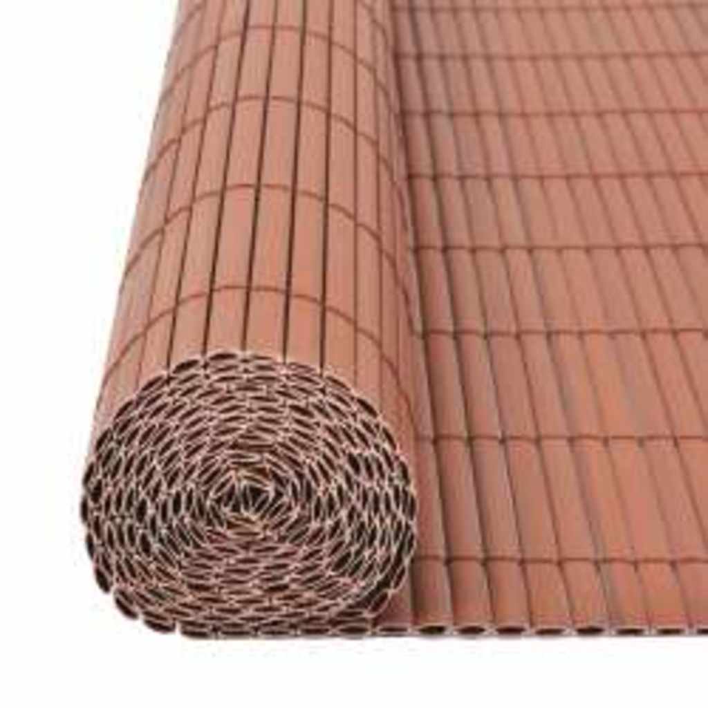 vidaXL Gard pentru grădină cu 2 fețe, maro, 90x400 cm