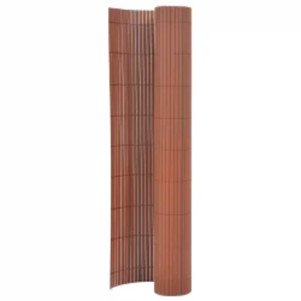 vidaXL Gard pentru grădină cu 2 fețe, maro, 90x400 cm