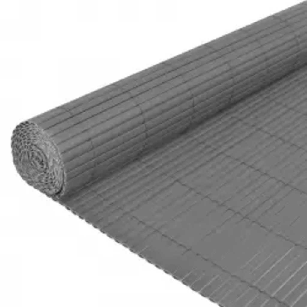 vidaXL Gard pentru grădină cu 2 fețe, gri, 110x300 cm