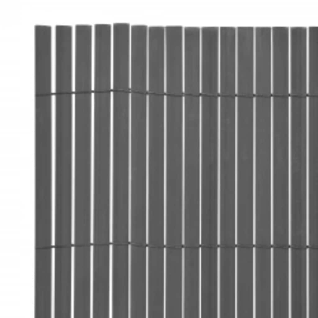 vidaXL Gard pentru grădină cu 2 fețe, gri, 110x400 cm
