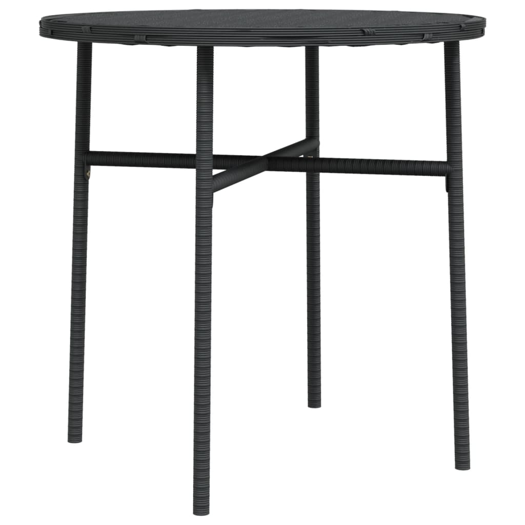 vidaXL Măsuță de ceai, negru, 45 cm, poliratan vidaXL Măsuță de ceai, negru, 45 cm, poliratan