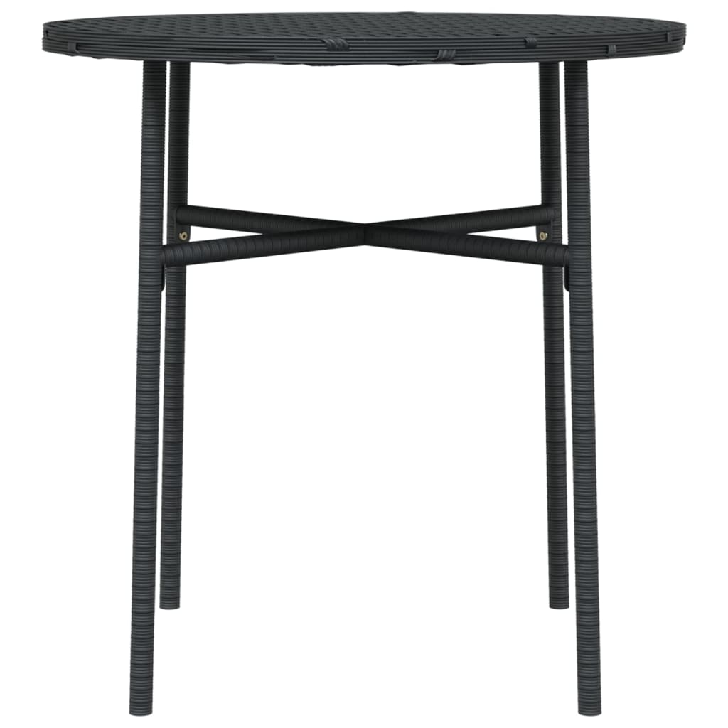 vidaXL Măsuță de ceai, negru, 45 cm, poliratan vidaXL Măsuță de ceai, negru, 45 cm, poliratan