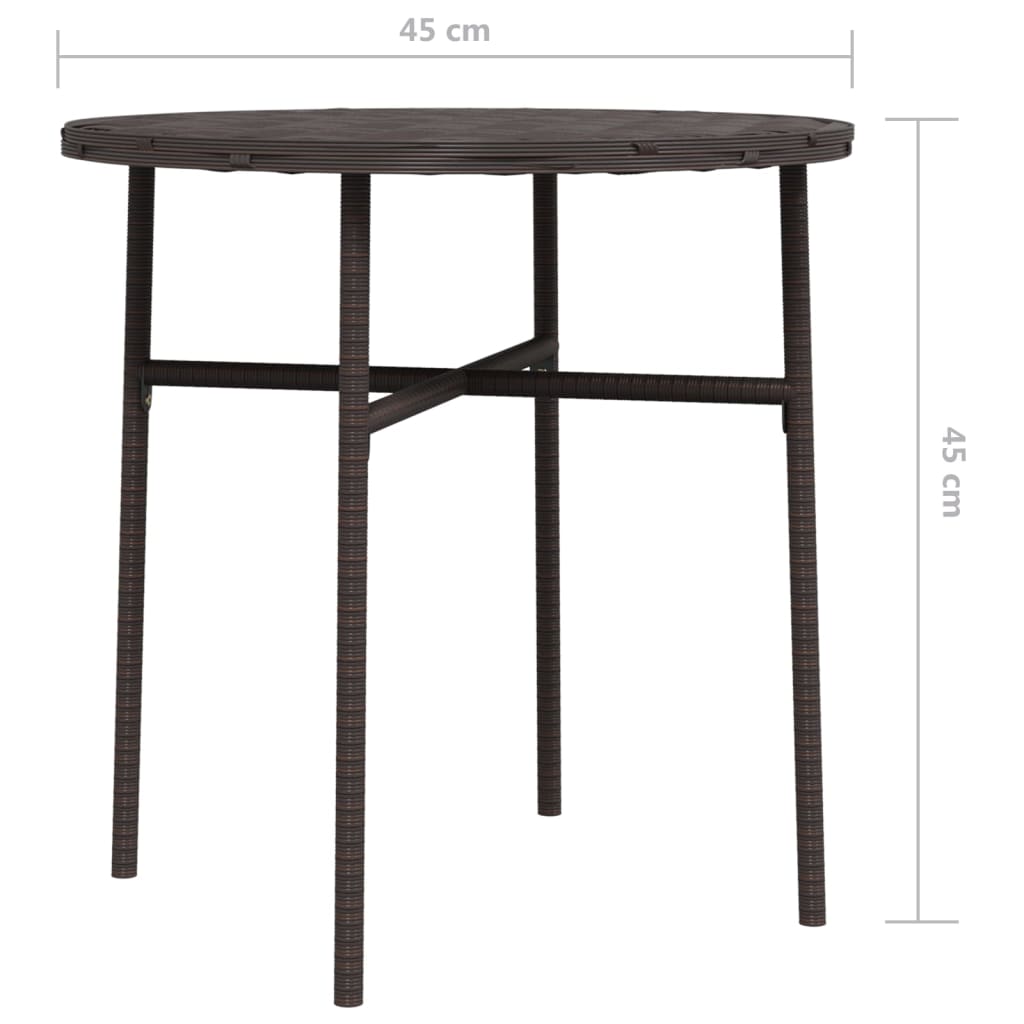 vidaXL Măsuță de ceai, maro, 45 cm, poliratan vidaXL Măsuță de ceai, maro, 45 cm, poliratan