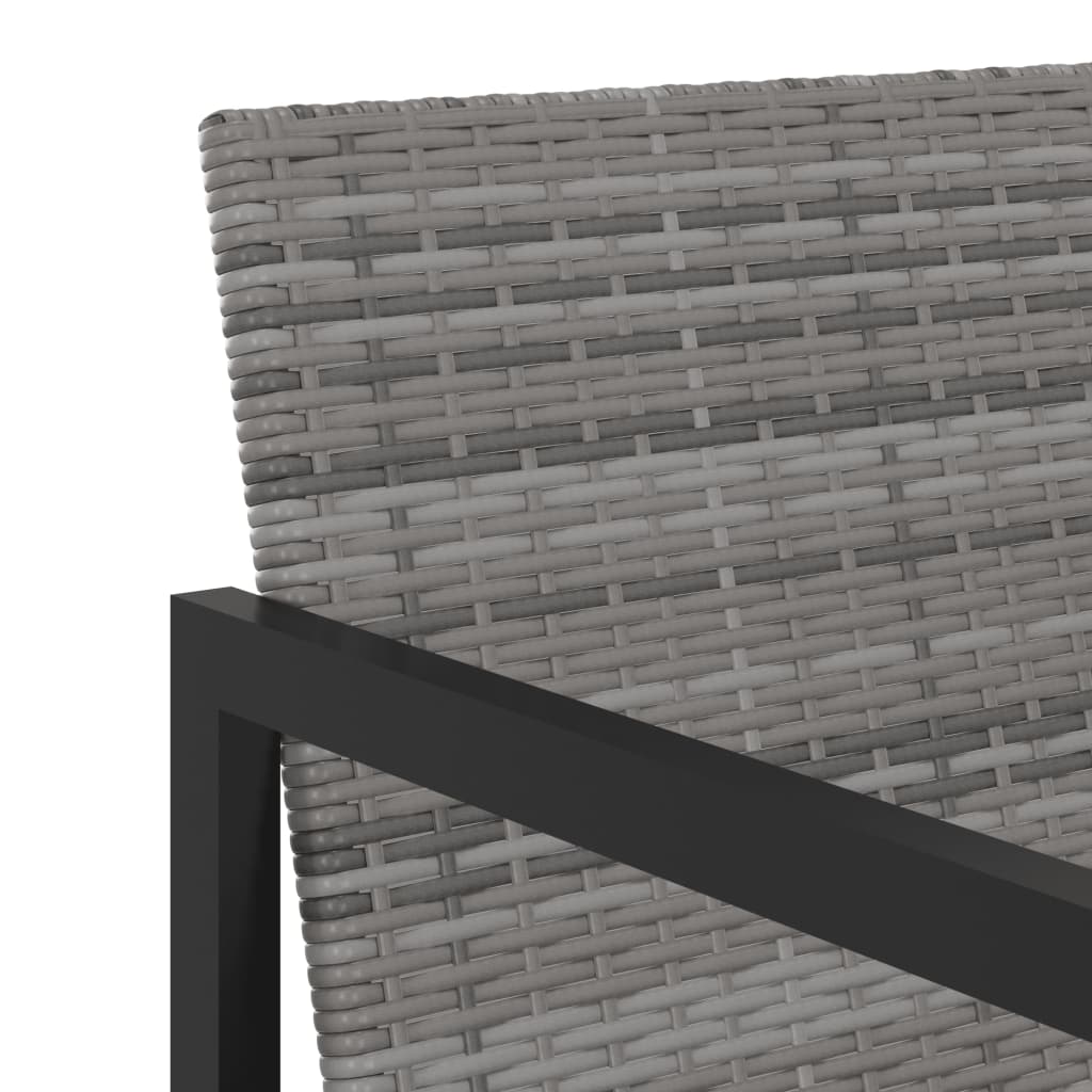 vidaXL Set mobilier de grădină cu perne, 9 piese, gri, poliratan vidaXL Set mobilier de grădină cu perne, 9 piese, gri, poliratan