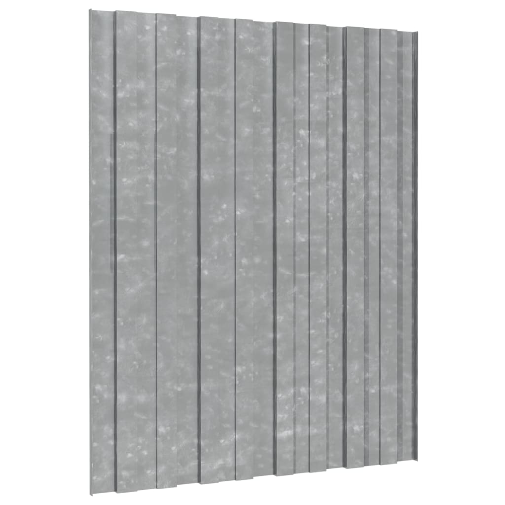 vidaXL Panouri acoperiș, 36 buc., argintiu, 60x45 cm, oțel galvanizat