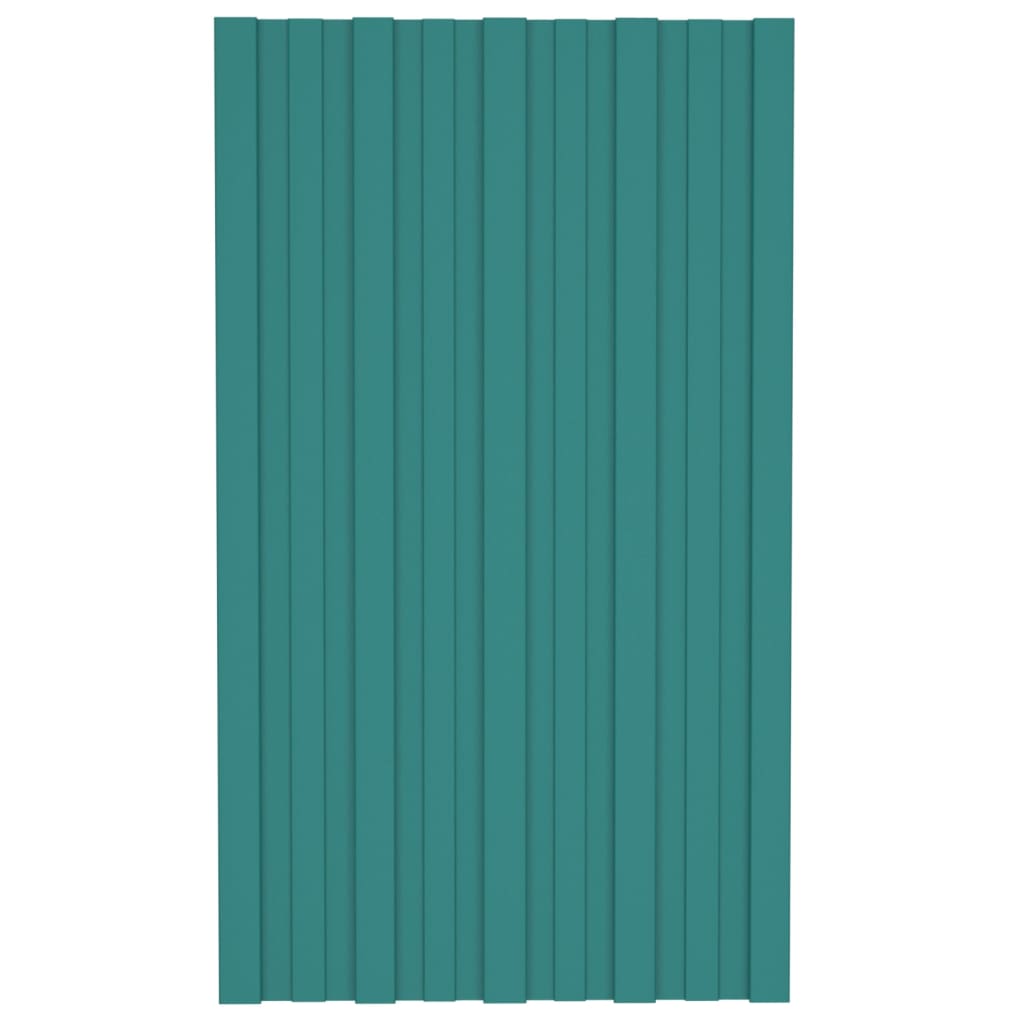 vidaXL Panouri pentru acoperiș 12 buc. verde 80x45 cm oțel galvanizat vidaXL Panouri pentru acoperiș 12 buc. verde 80x45 cm oțel galvanizat
