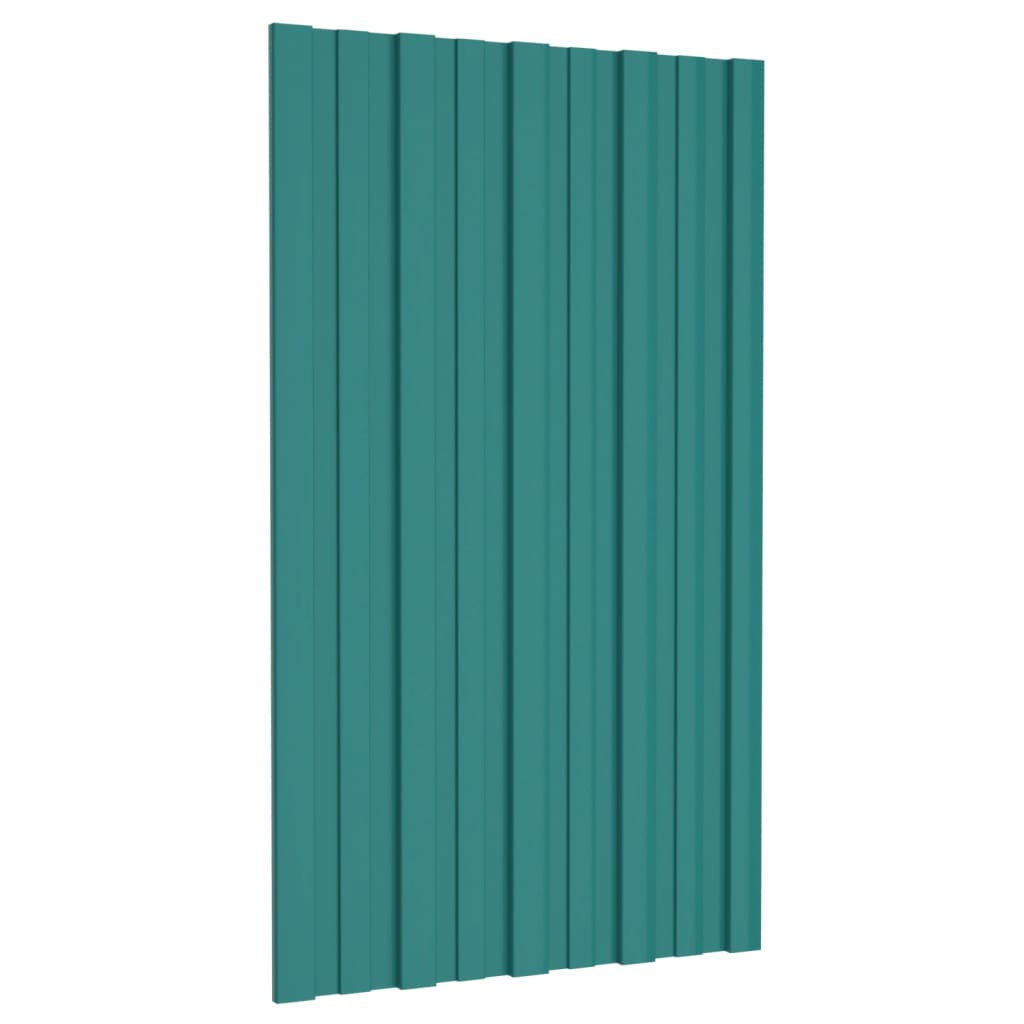 vidaXL Panouri pentru acoperiș 12 buc. verde 80x45 cm oțel galvanizat vidaXL Panouri pentru acoperiș 12 buc. verde 80x45 cm oțel galvanizat