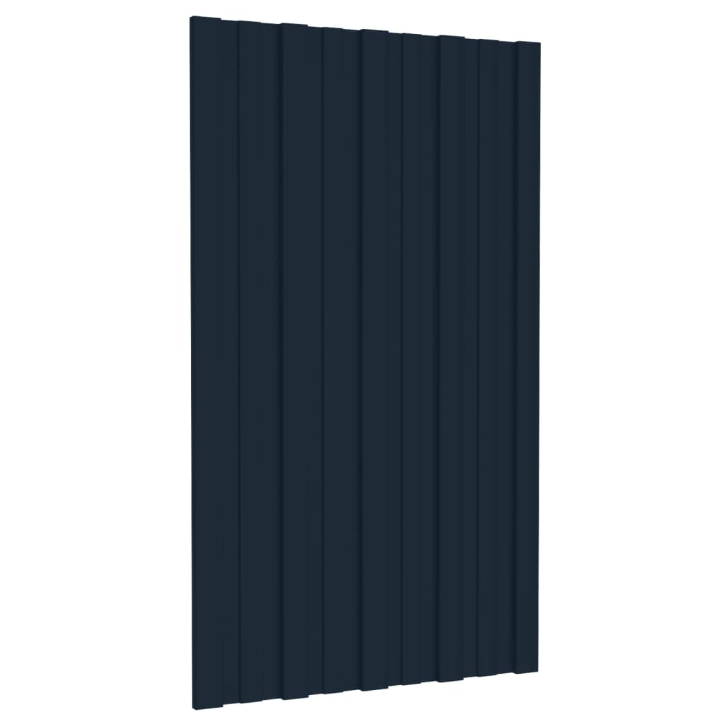 vidaXL Panouri pentru acoperiș 12 buc antracit 80x45cm oțel galvanizat vidaXL Panouri pentru acoperiș 12 buc antracit 80x45cm oțel galvanizat
