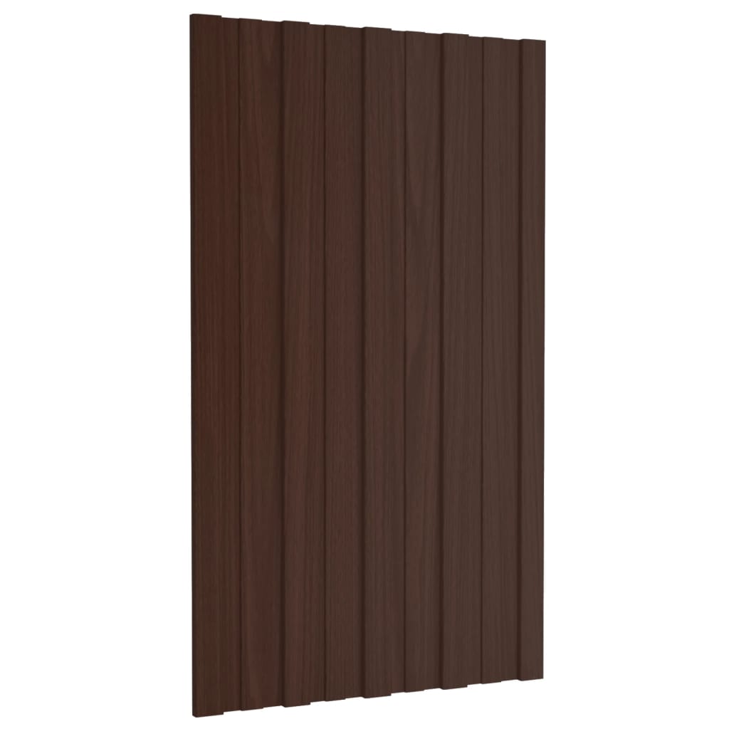 vidaXL Panouri pentru acoperiș, 36 buc., maro, 80x45cm oțel galvanizat vidaXL Panouri pentru acoperiș, 36 buc., maro, 80x45cm oțel galvanizat