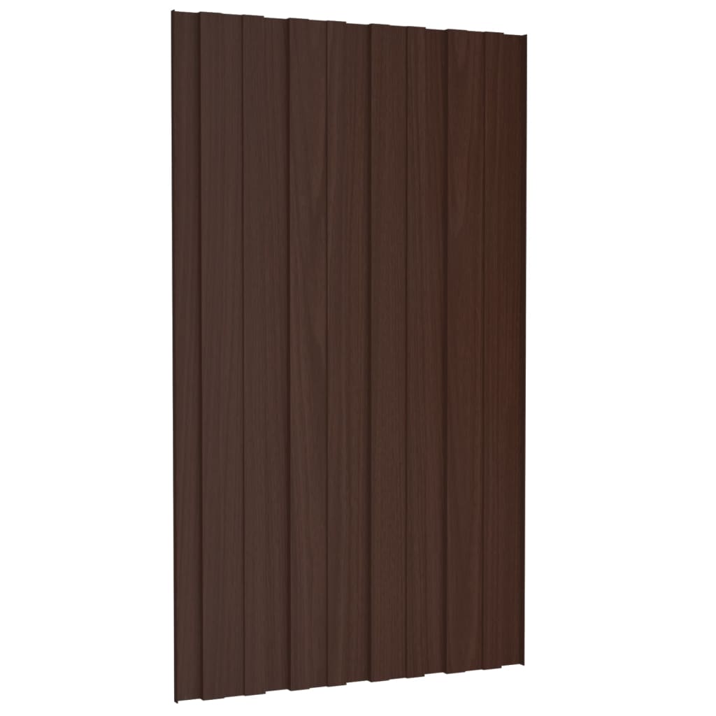 vidaXL Panouri pentru acoperiș, 36 buc., maro, 80x45cm oțel galvanizat vidaXL Panouri pentru acoperiș, 36 buc., maro, 80x45cm oțel galvanizat