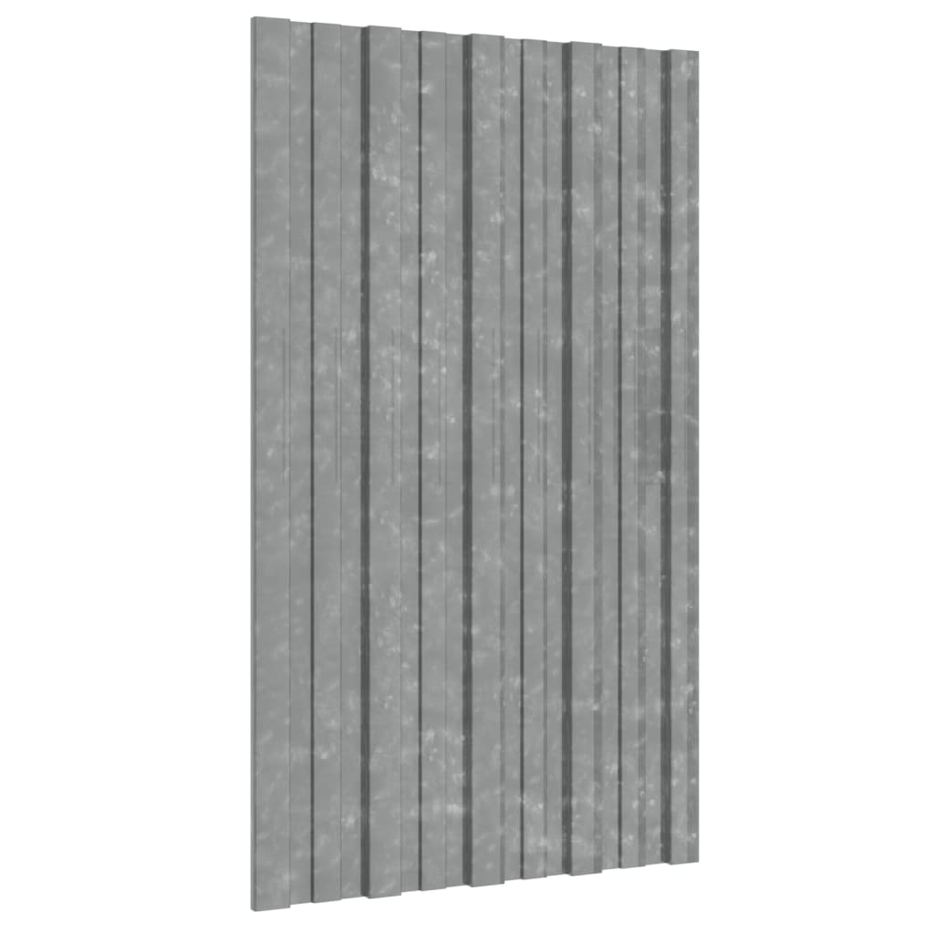 vidaXL Panouri pentru acoperiș 12 buc argintiu 80x45cm oțel galvanizat vidaXL Panouri pentru acoperiș 12 buc argintiu 80x45cm oțel galvanizat