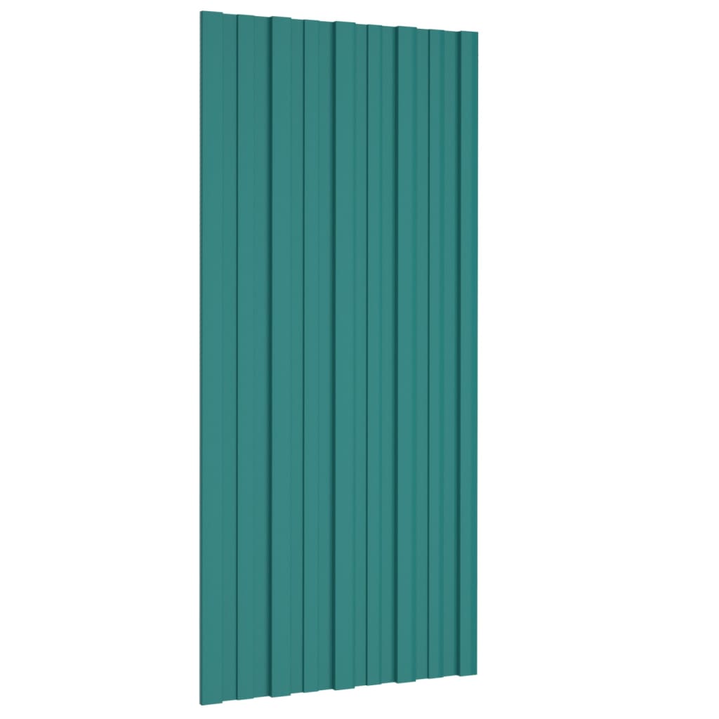 vidaXL Panouri pentru acoperiș 12 buc. verde 100x45 cm oțel galvanizat vidaXL Panouri pentru acoperiș 12 buc. verde 100x45 cm oțel galvanizat
