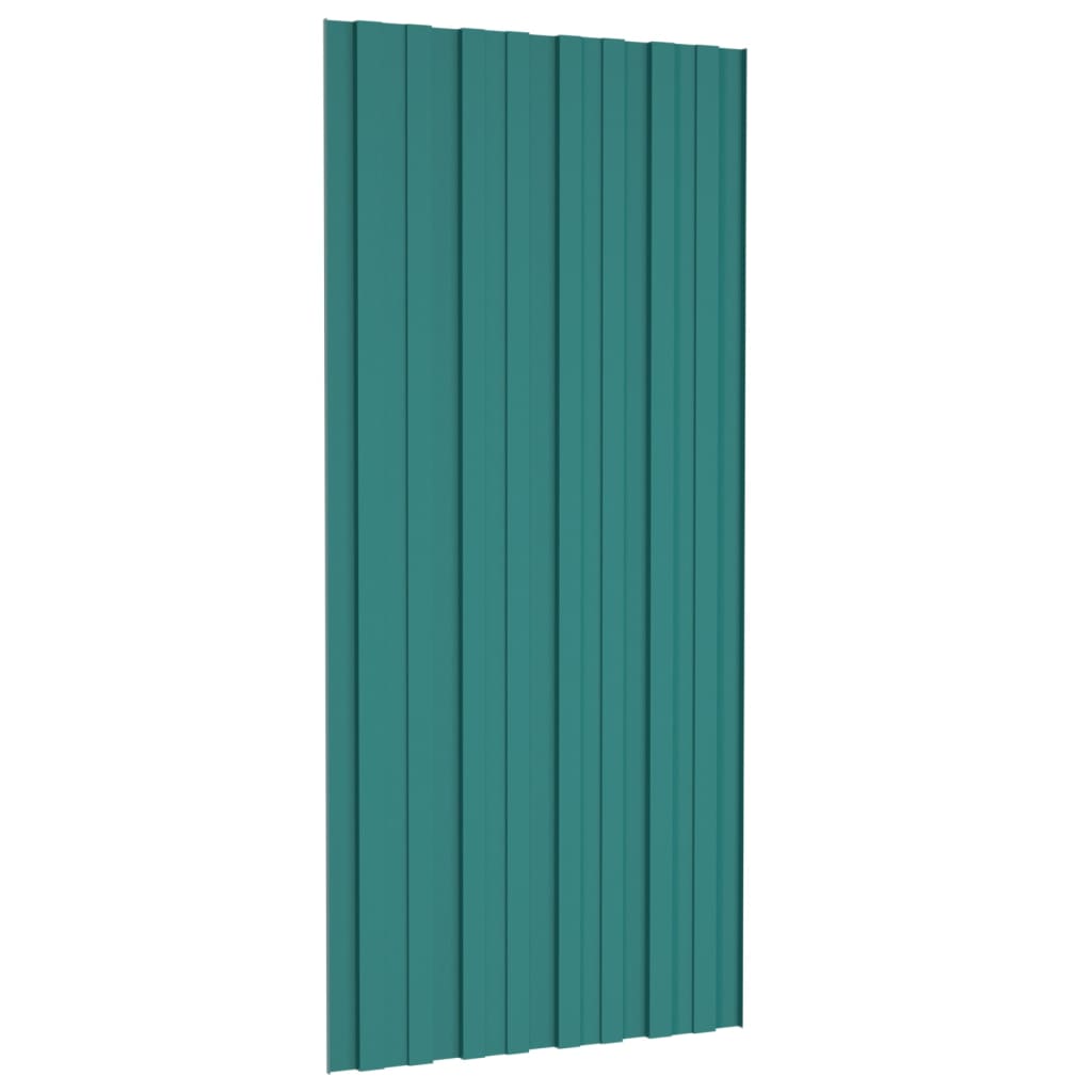vidaXL Panouri pentru acoperiș 12 buc. verde 100x45 cm oțel galvanizat vidaXL Panouri pentru acoperiș 12 buc. verde 100x45 cm oțel galvanizat
